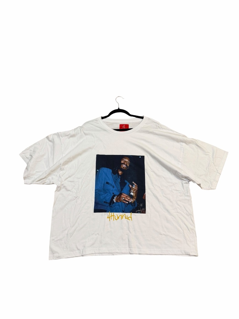 4Hunnid Snoop Dogg Graphic Tee White 2XL